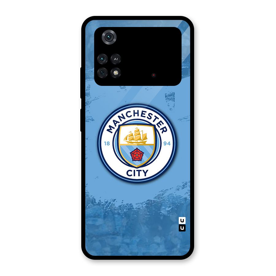 Manchester City Club Glass Back Case for Poco M4 Pro 4G