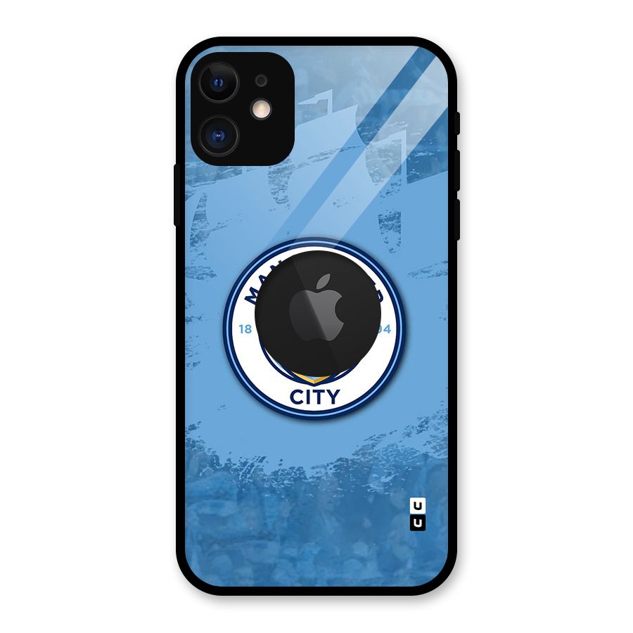 Manchester City Club Glass Back Case for iPhone 11 Logo Cut