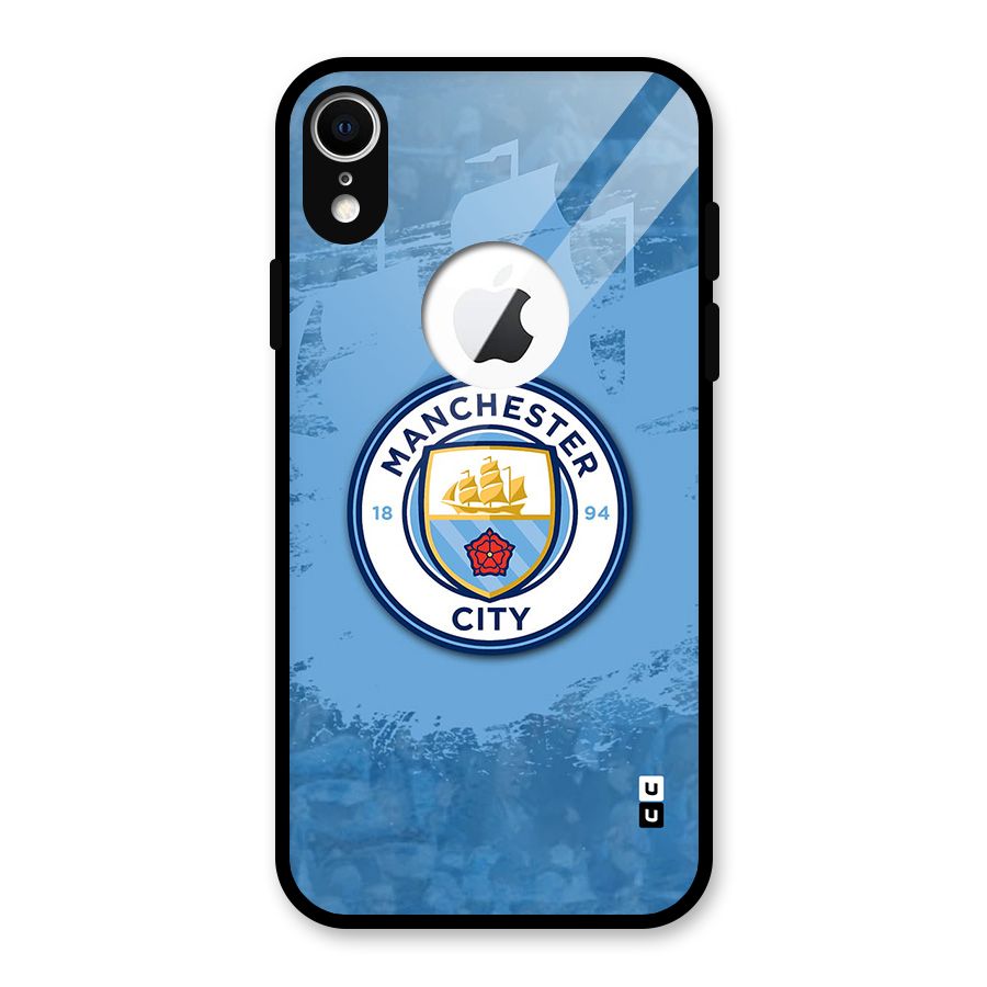 Manchester City Club Glass Back Case for iPhone XR Logo Cut