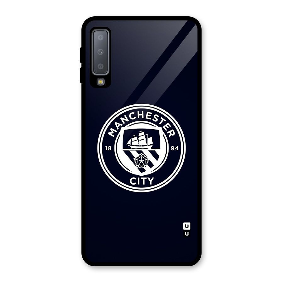 Manchester City FC Glass Back Case for Galaxy A7 (2018)
