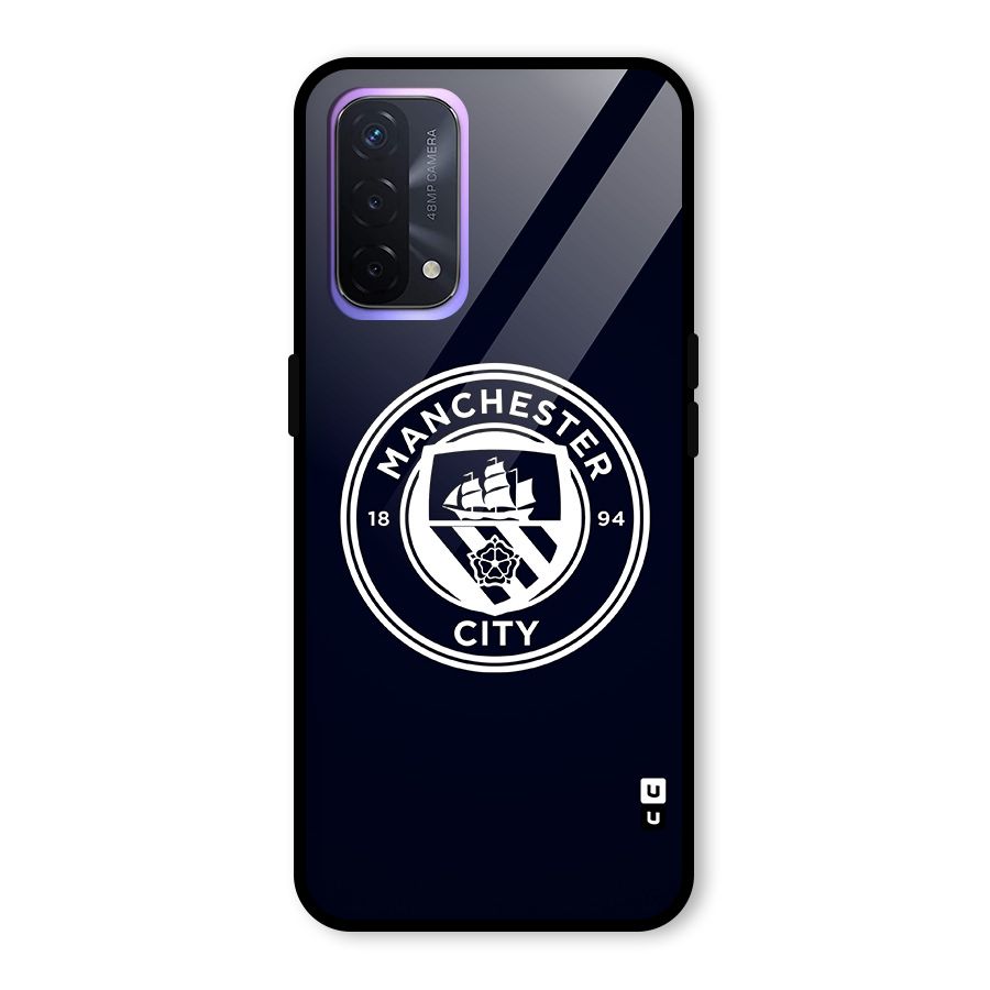 Manchester City FC Glass Back Case for Oppo A74 5G