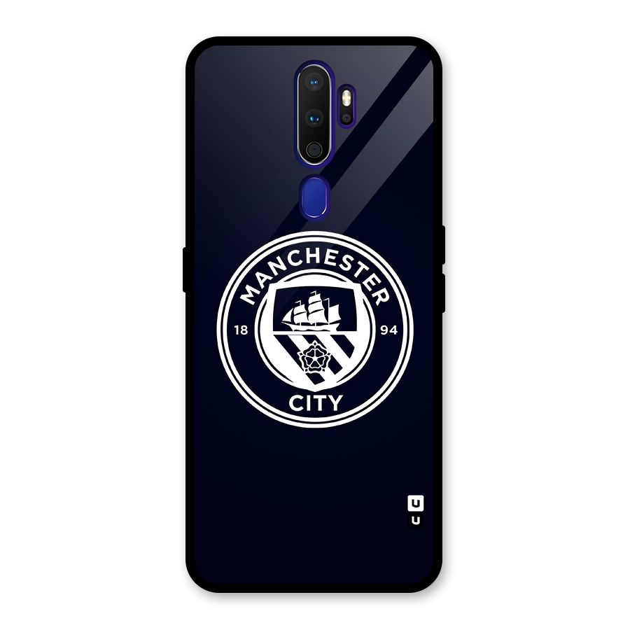 Manchester City FC Glass Back Case for Oppo A9 (2020)