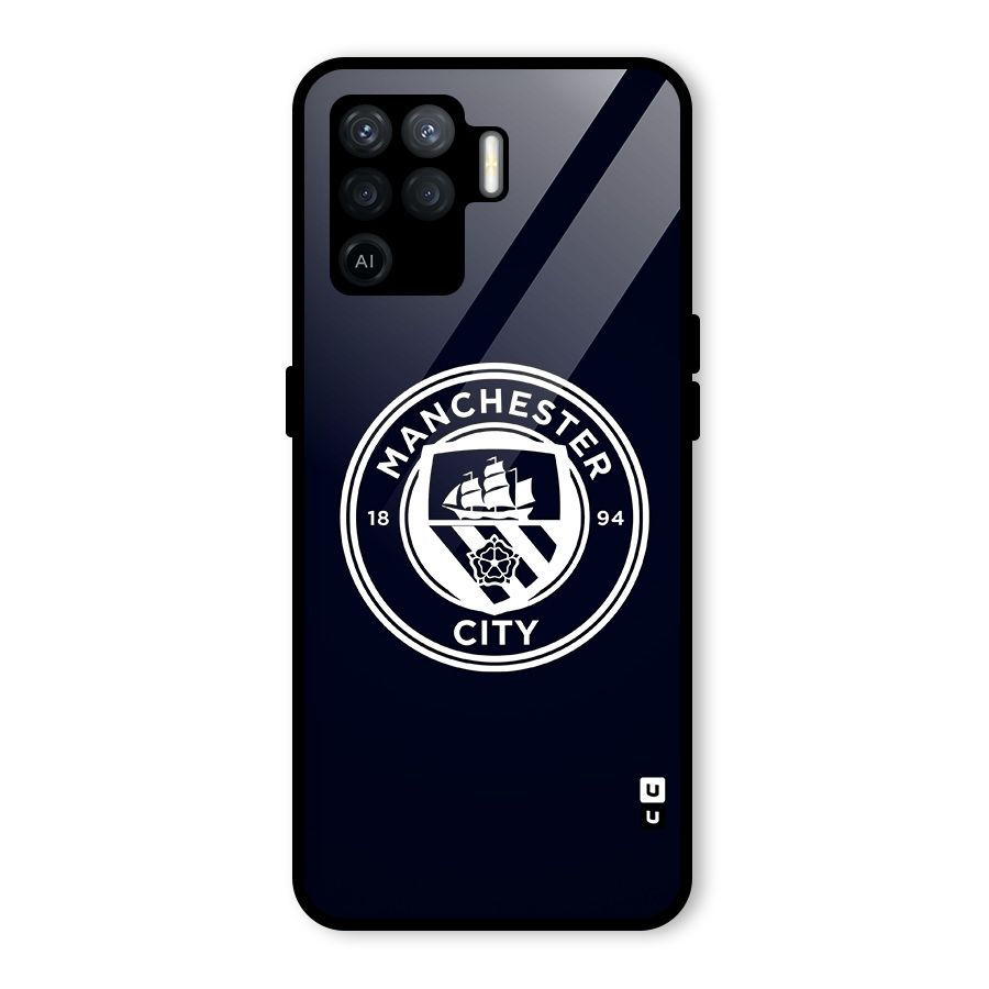 Manchester City FC Glass Back Case for Oppo F19 Pro