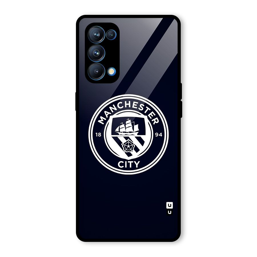Manchester City FC Glass Back Case for Oppo Reno5 Pro 5G