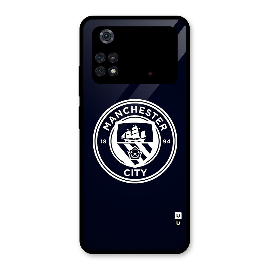 Manchester City FC Glass Back Case for Poco M4 Pro 4G