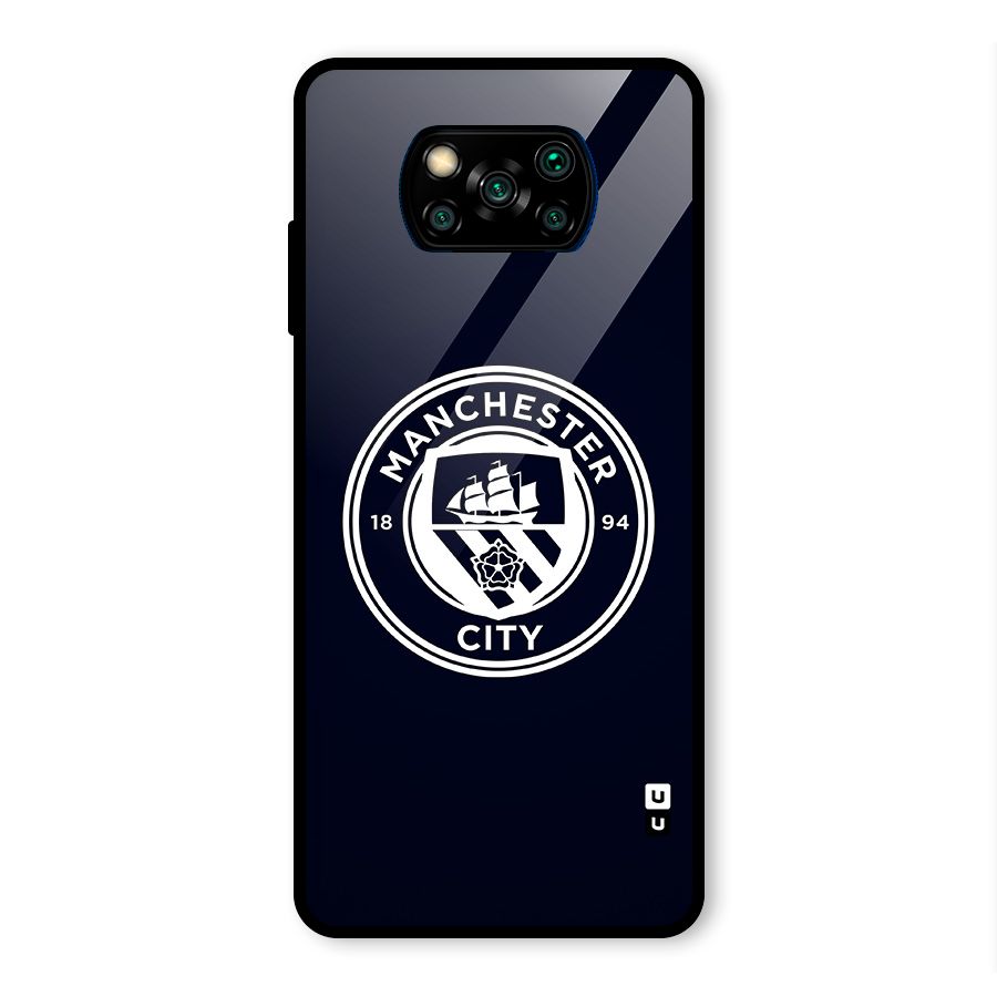 Manchester City FC Glass Back Case for Poco X3 Pro