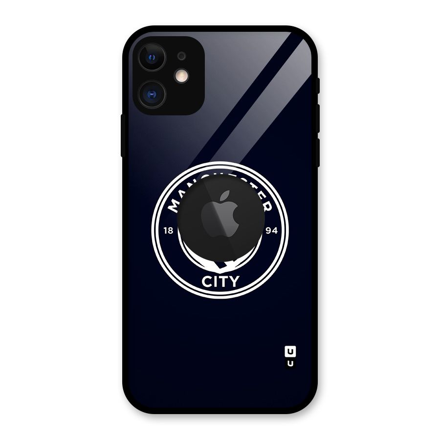 Manchester City FC Glass Back Case for iPhone 11 Logo Cut