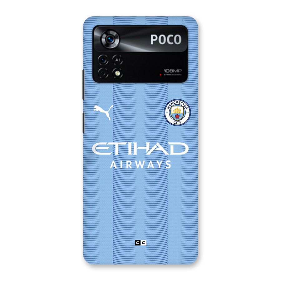 Manchester Etihad Jersey Back Case for Poco X4 Pro 5G