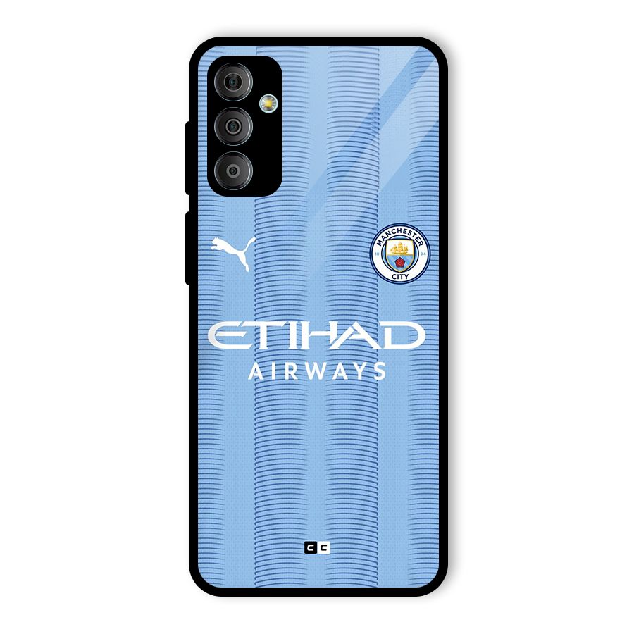 Manchester Etihad Jersey Glass Back Case for Galaxy F23