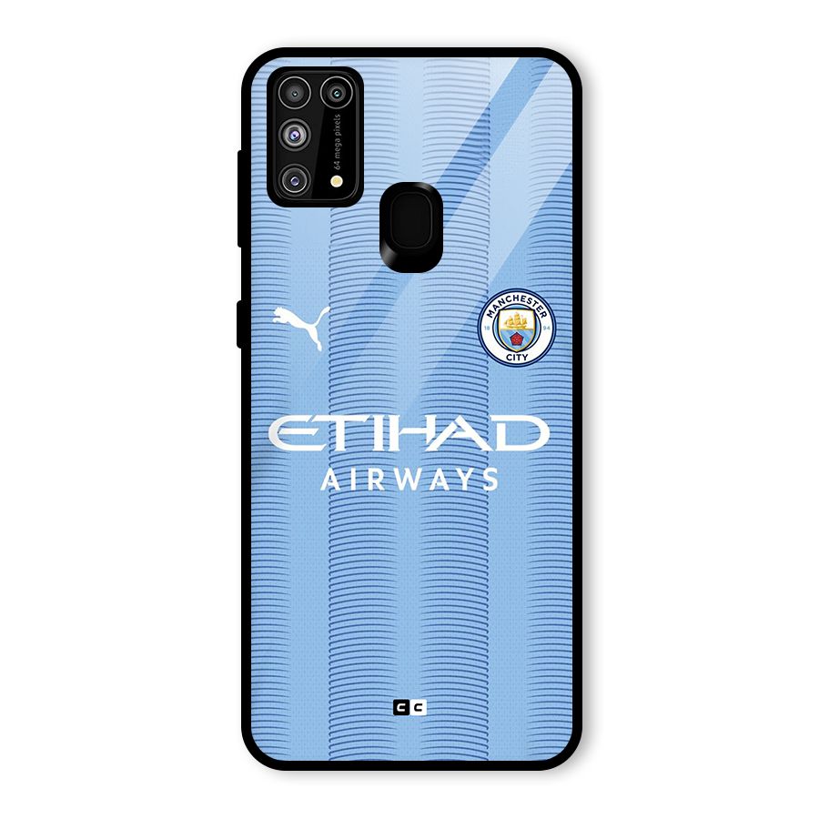 Manchester Etihad Jersey Glass Back Case for Galaxy F41