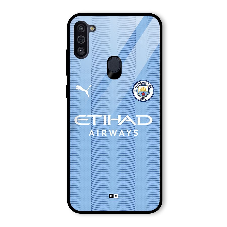 Manchester Etihad Jersey Glass Back Case for Galaxy M11