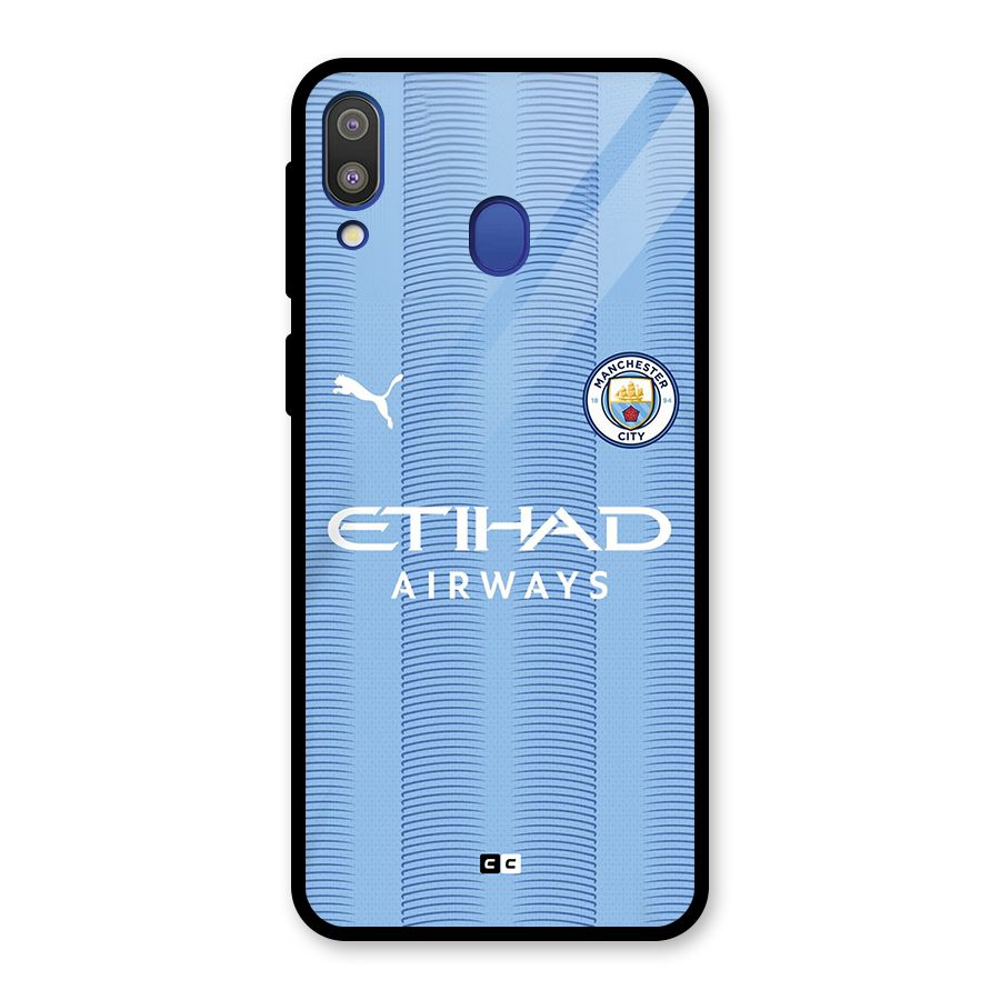 Manchester Etihad Jersey Glass Back Case for Galaxy M20
