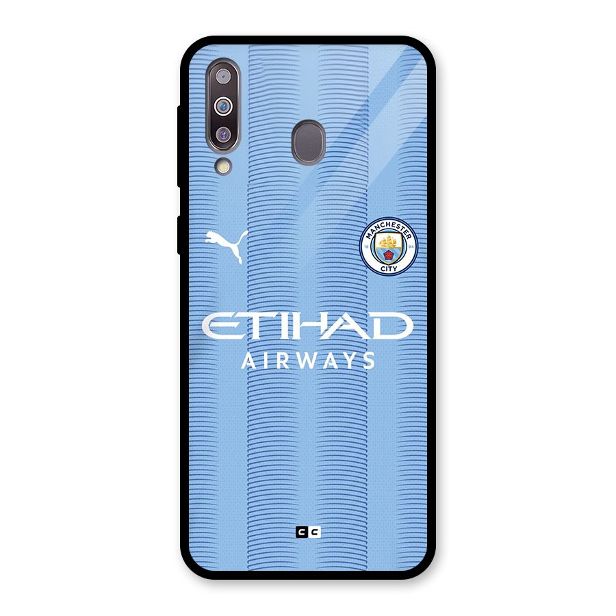 Manchester Etihad Jersey Glass Back Case for Galaxy M30
