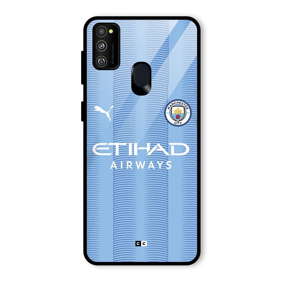 Manchester Etihad Jersey Glass Back Case for Galaxy M30s