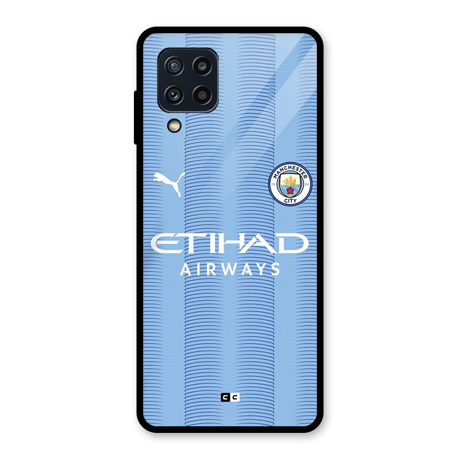 Manchester Etihad Jersey Glass Back Case for Galaxy M32
