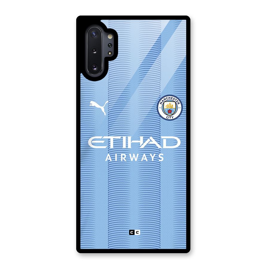Manchester Etihad Jersey Glass Back Case for Galaxy Note 10 Plus
