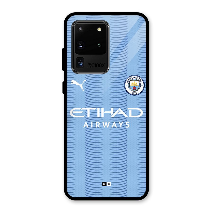 Manchester Etihad Jersey Glass Back Case for Galaxy S20 Ultra