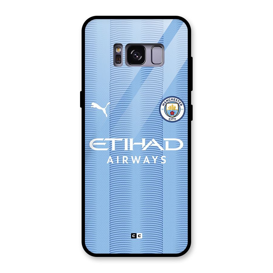 Manchester Etihad Jersey Glass Back Case for Galaxy S8