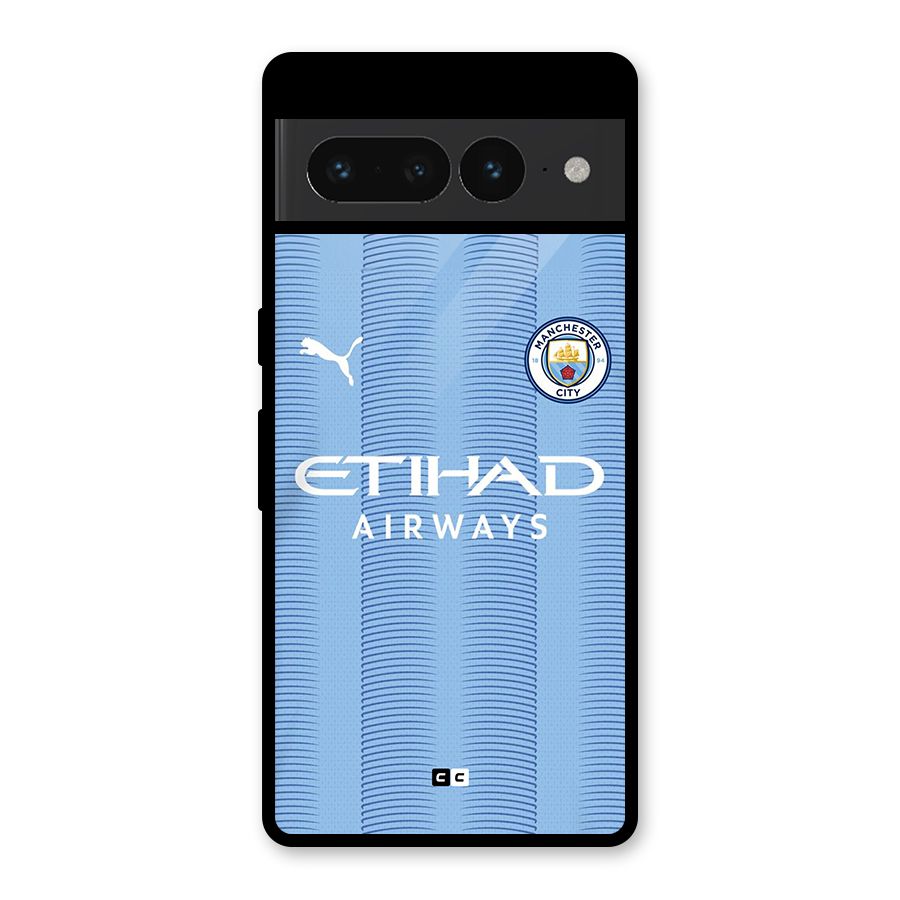 Manchester Etihad Jersey Glass Back Case for Google Pixel 7 Pro