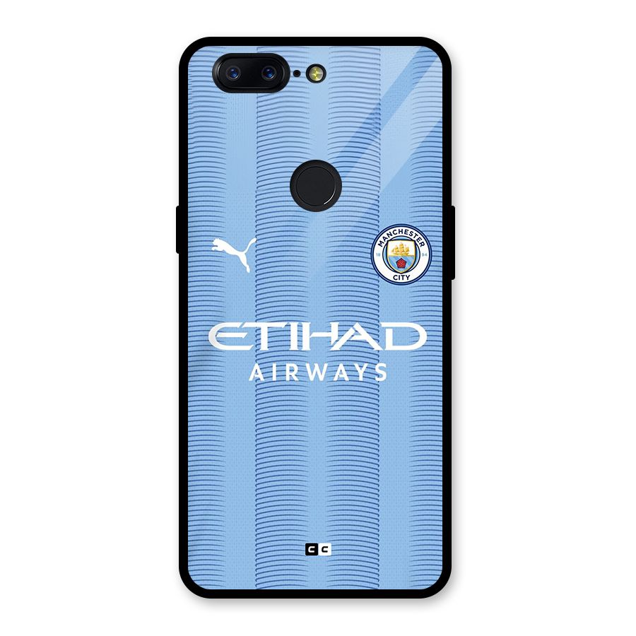 Manchester Etihad Jersey Glass Back Case for OnePlus 5T