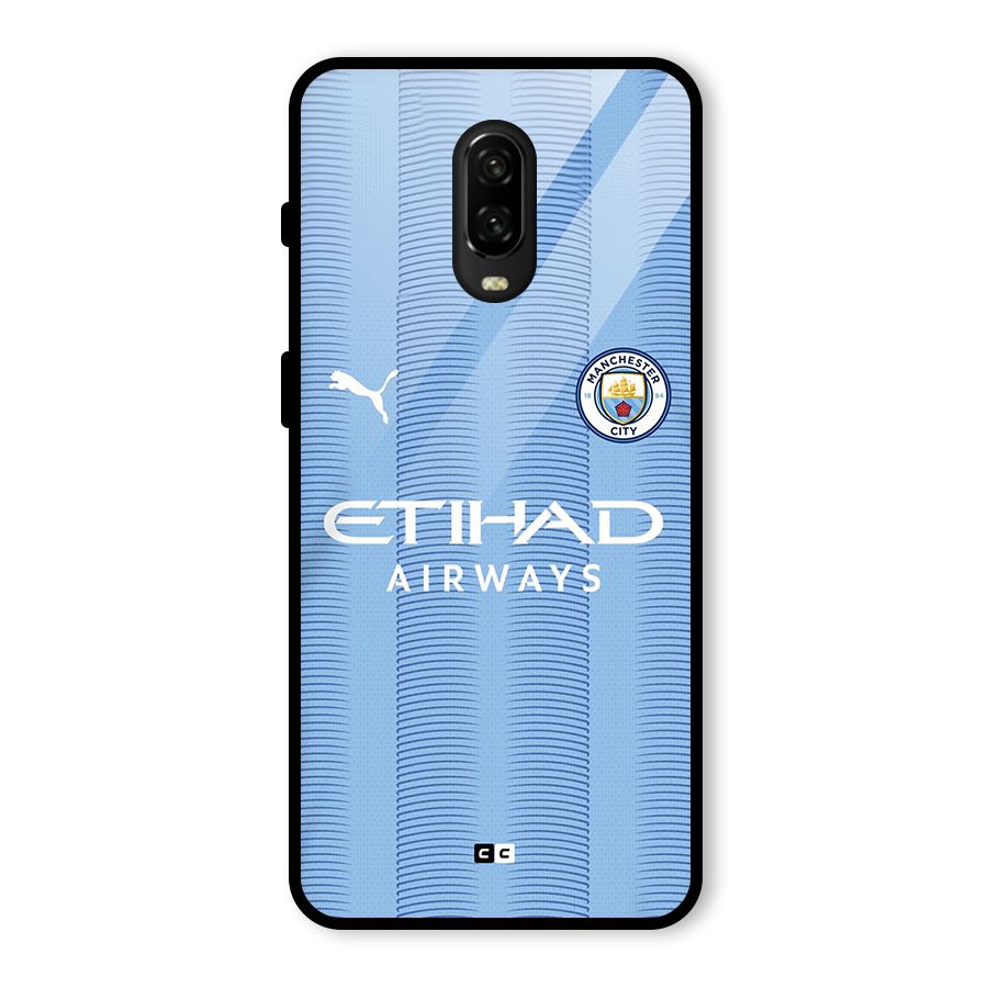 Manchester Etihad Jersey Glass Back Case for OnePlus 6T