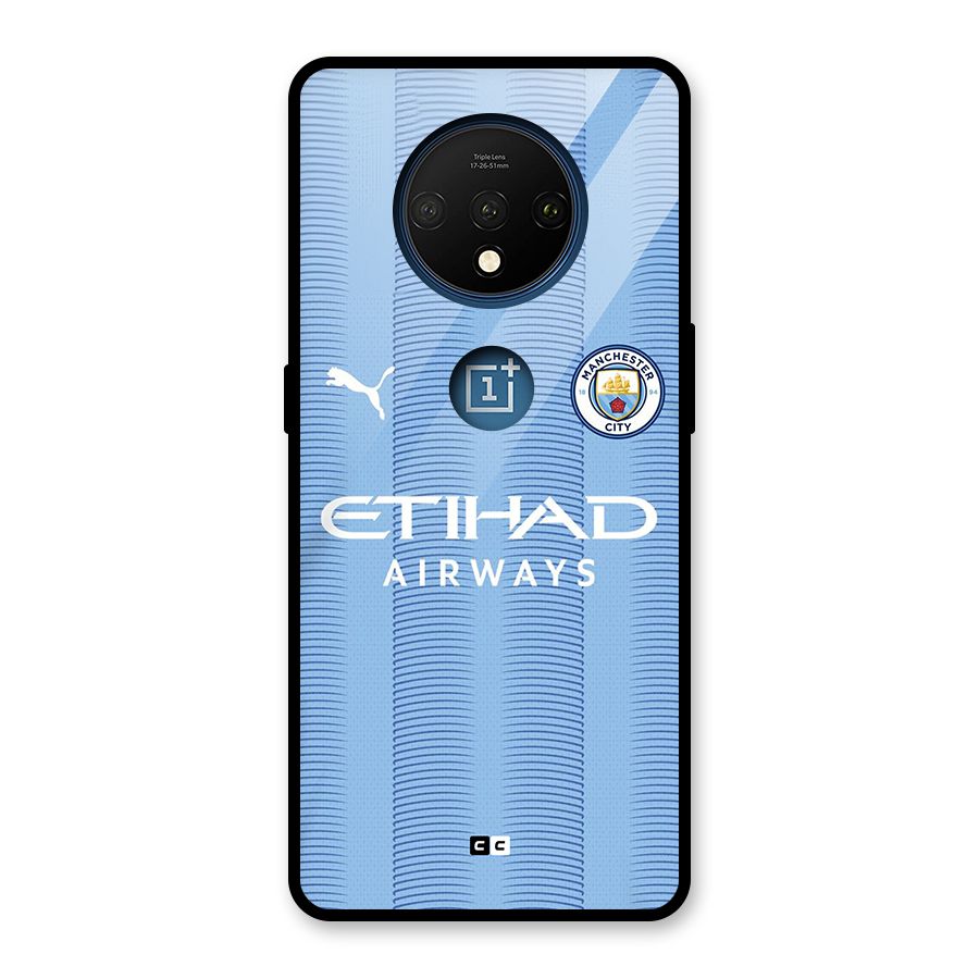 Manchester Etihad Jersey Glass Back Case for OnePlus 7T