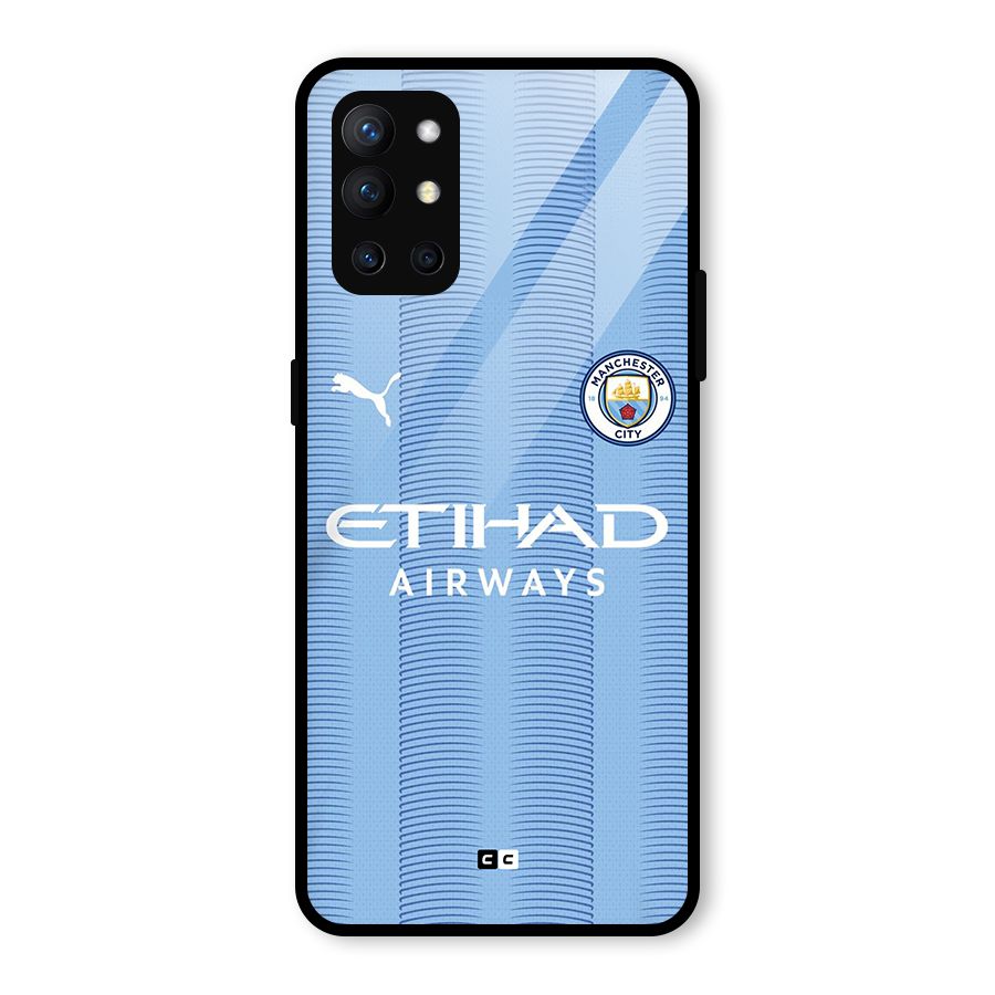Manchester Etihad Jersey Glass Back Case for OnePlus 9R