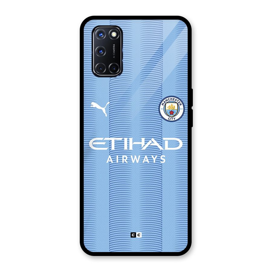 Manchester Etihad Jersey Glass Back Case for Oppo A52