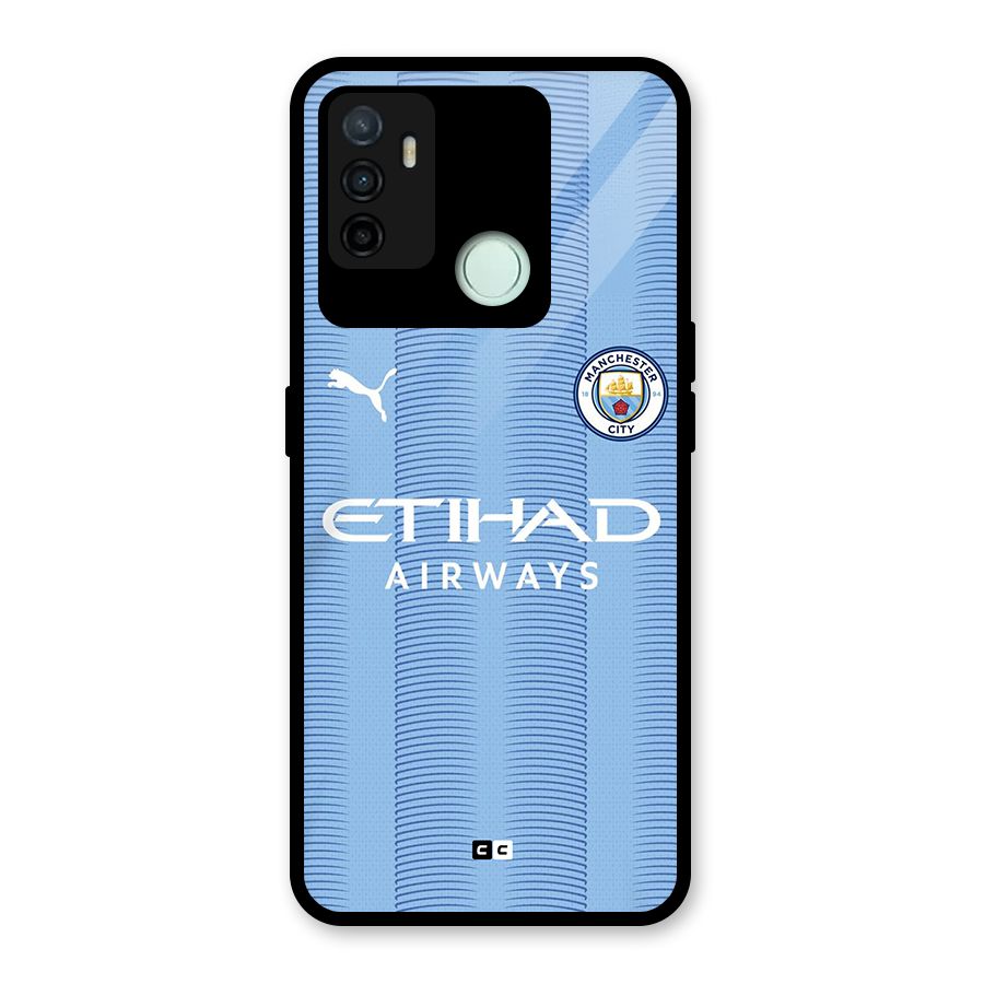 Manchester Etihad Jersey Glass Back Case for Oppo A53