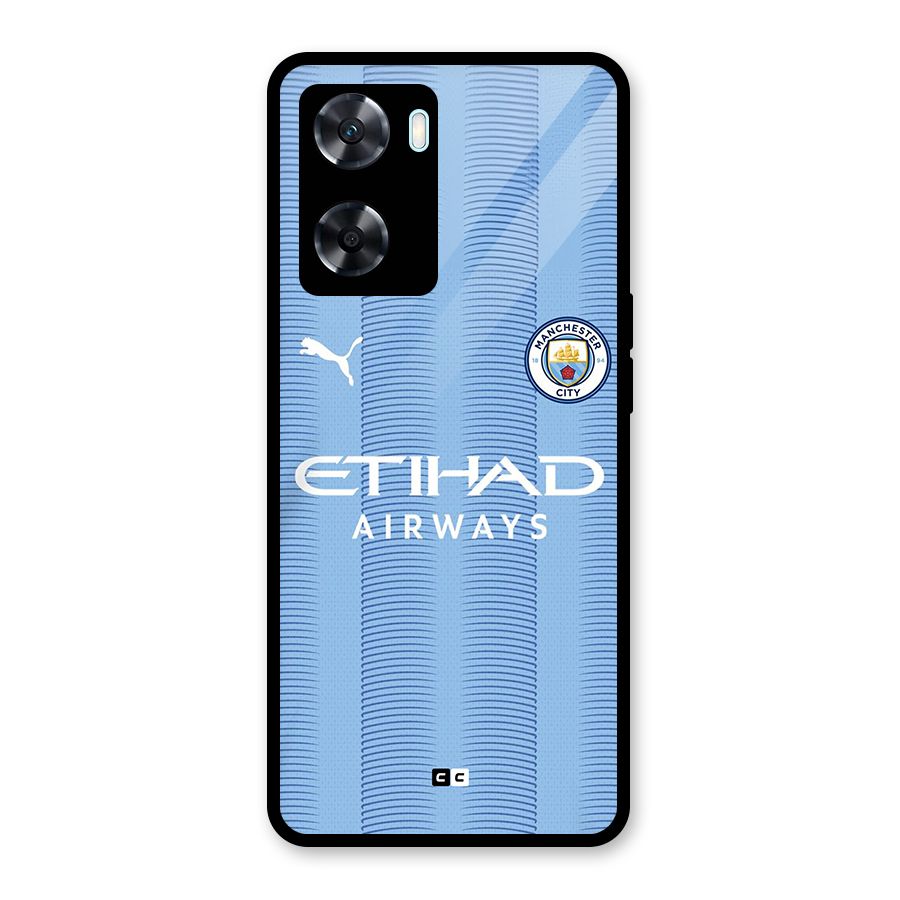 Manchester Etihad Jersey Glass Back Case for Oppo A77