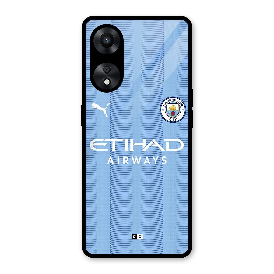 Manchester Etihad Jersey Glass Back Case for Oppo A78