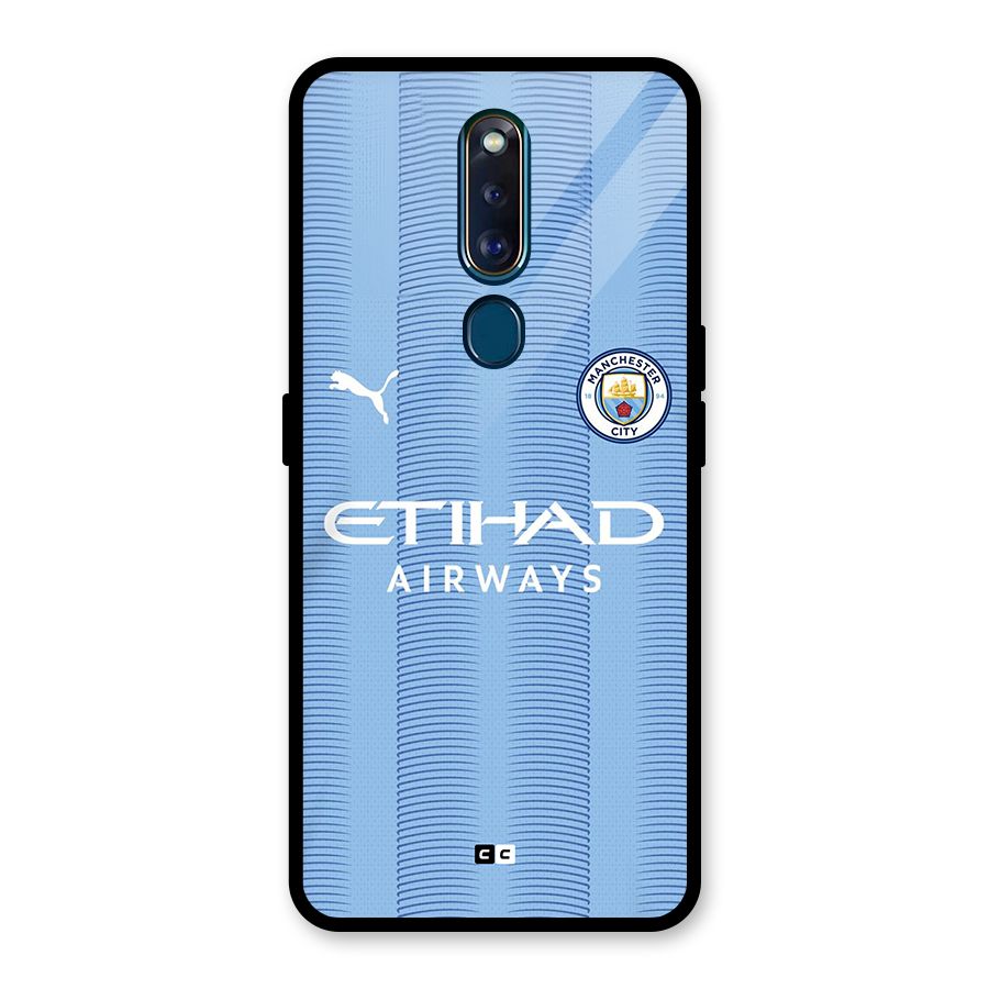Manchester Etihad Jersey Glass Back Case for Oppo F11 Pro