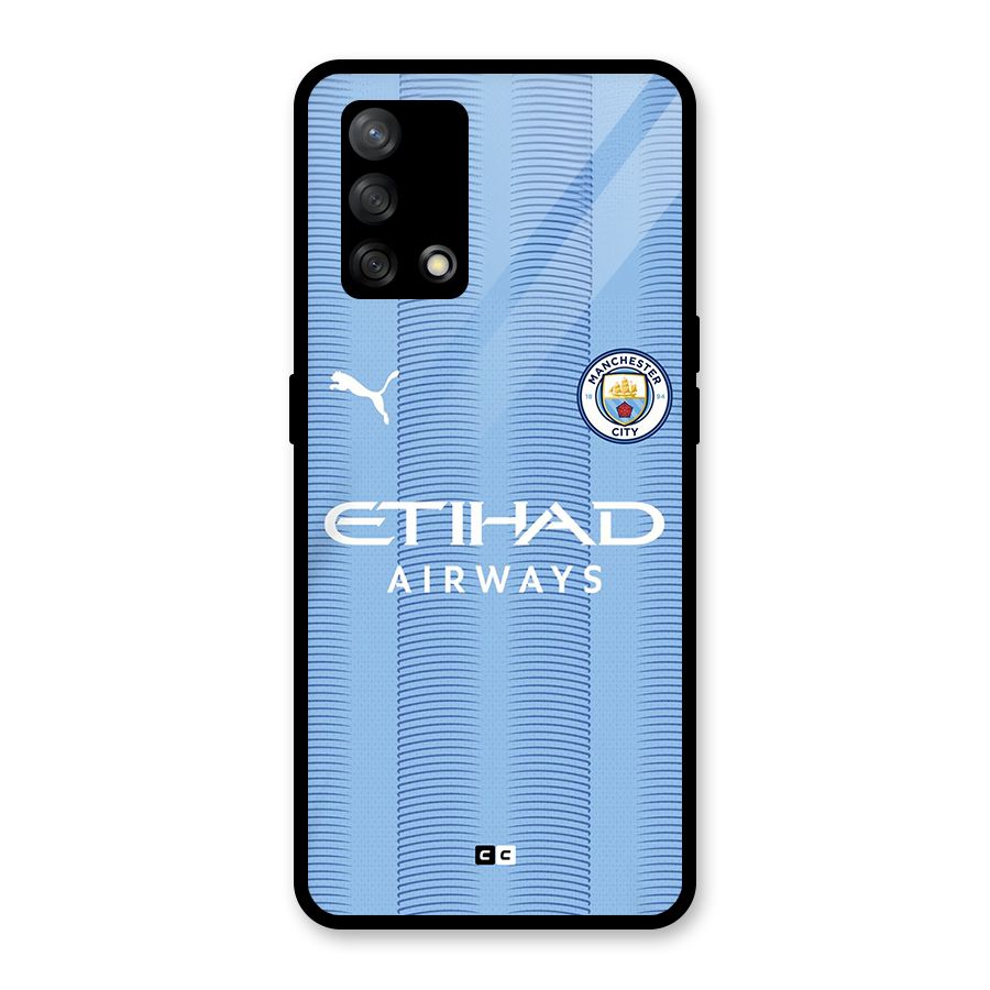 Manchester Etihad Jersey Glass Back Case for Oppo F19