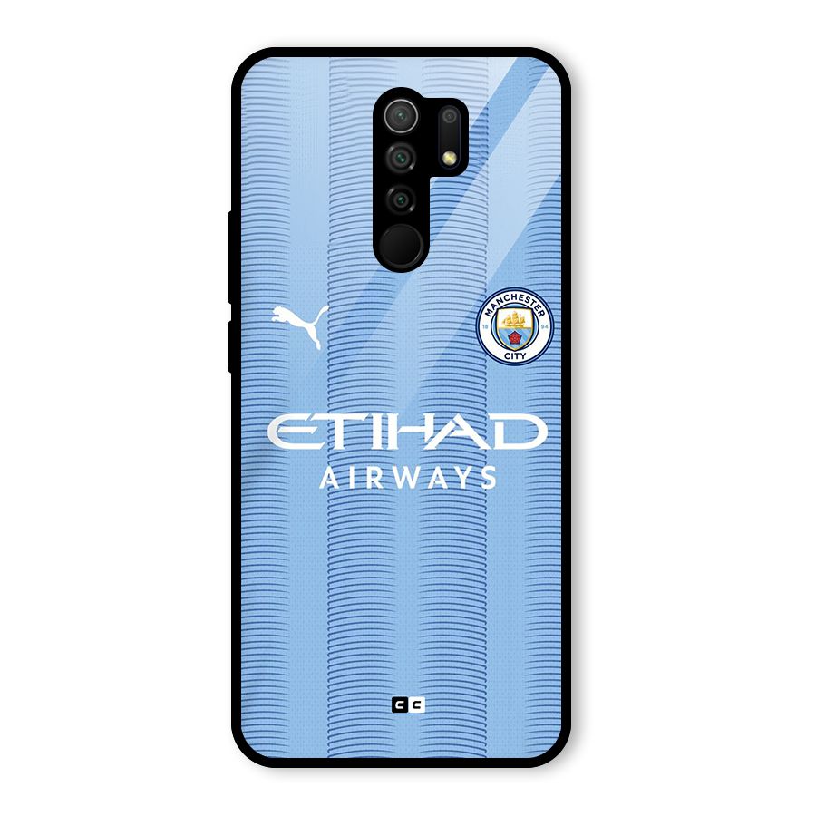 Manchester Etihad Jersey Glass Back Case for Poco M2