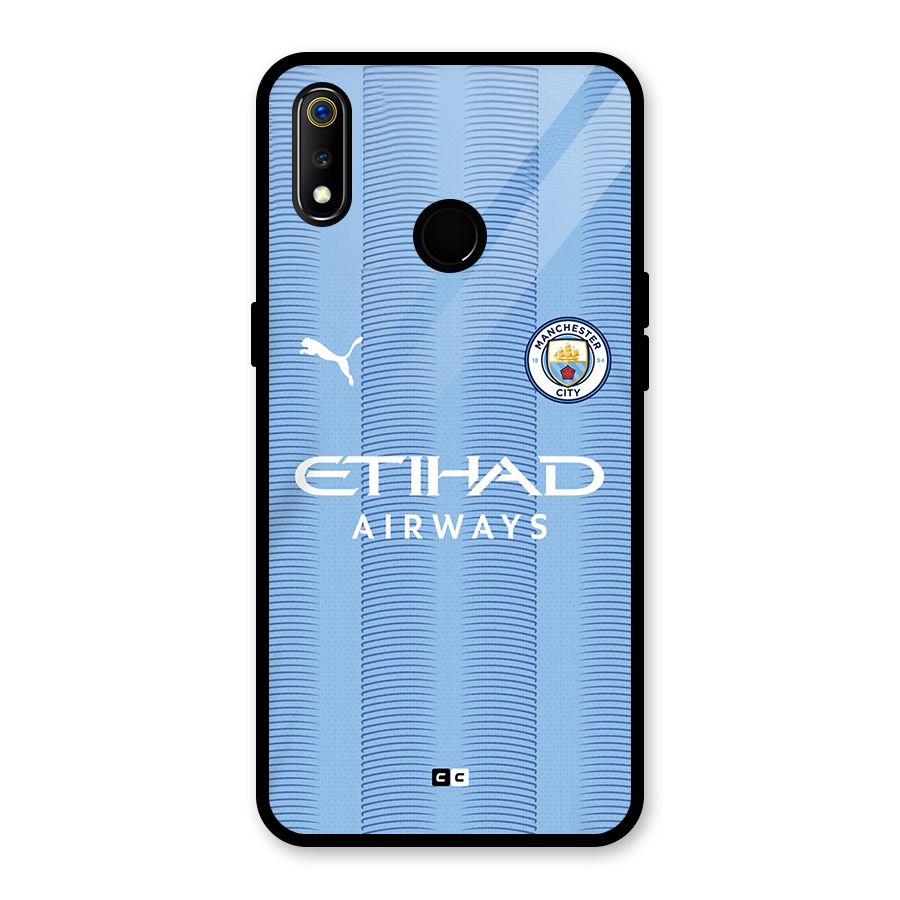 Manchester Etihad Jersey Glass Back Case for Realme 3i