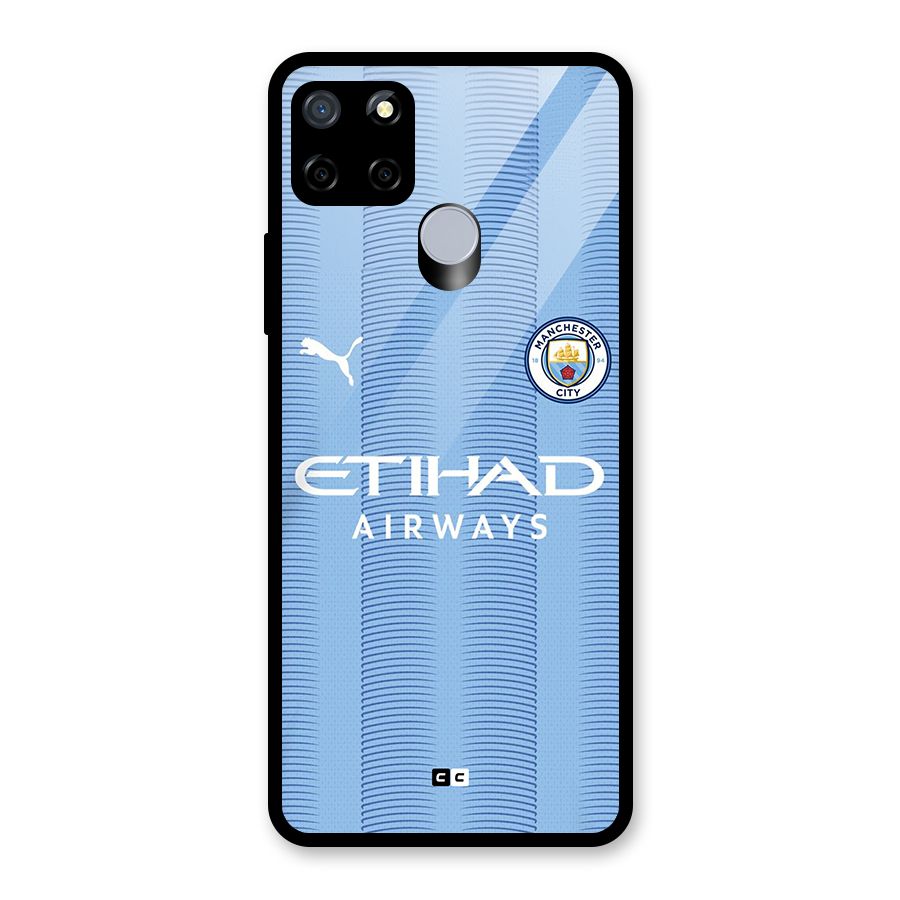 Manchester Etihad Jersey Glass Back Case for Realme C15