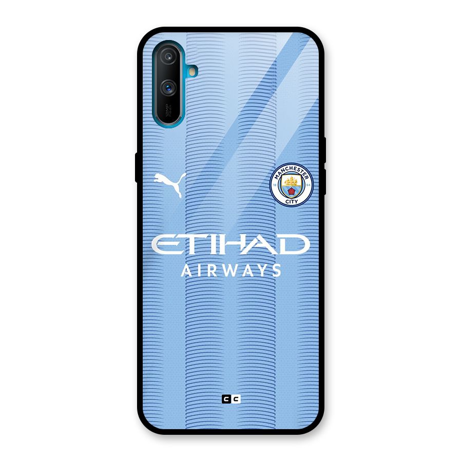 Manchester Etihad Jersey Glass Back Case for Realme C3