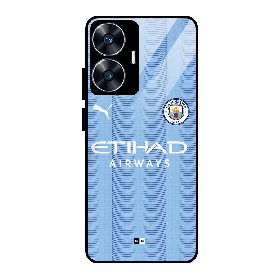 Manchester Etihad Jersey Glass Back Case for Realme Narzo N55