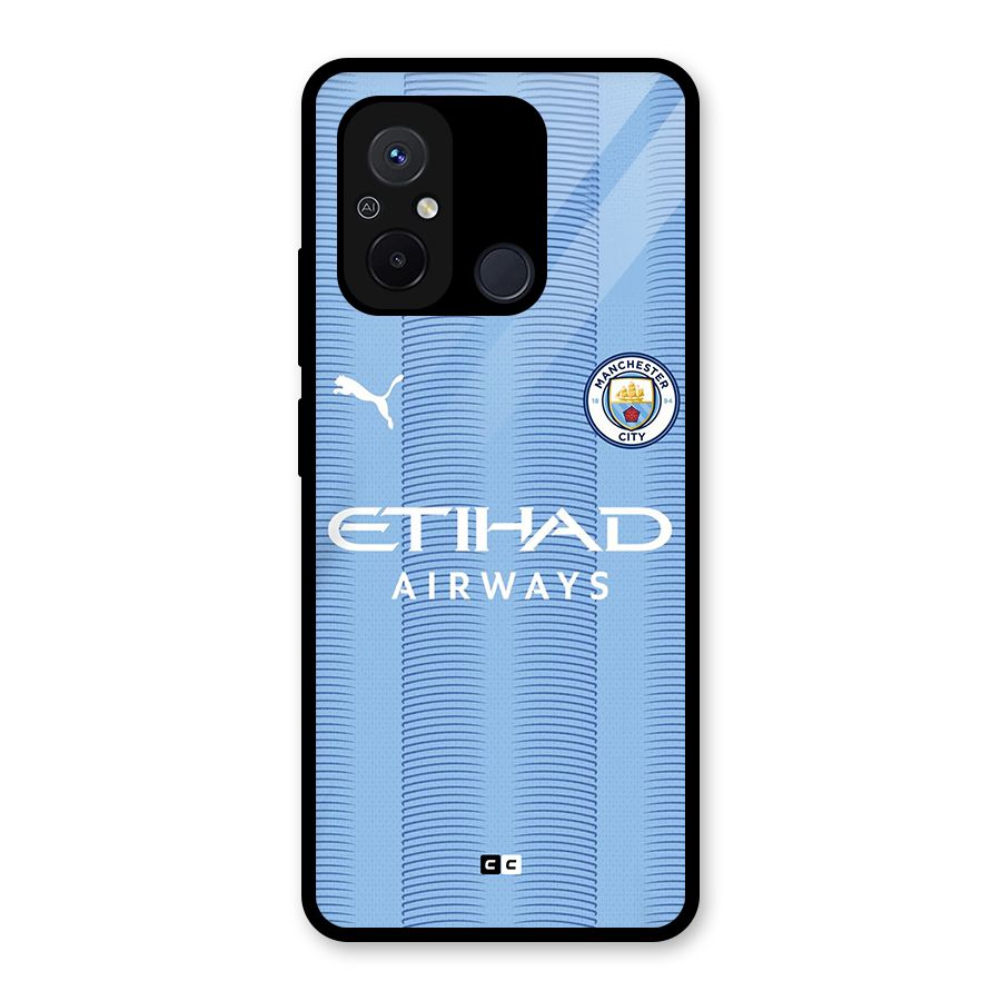 Manchester Etihad Jersey Glass Back Case for Redmi 12C
