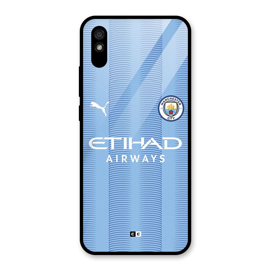 Manchester Etihad Jersey Glass Back Case for Redmi 9i