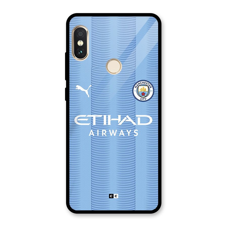 Manchester Etihad Jersey Glass Back Case for Redmi Note 5 Pro