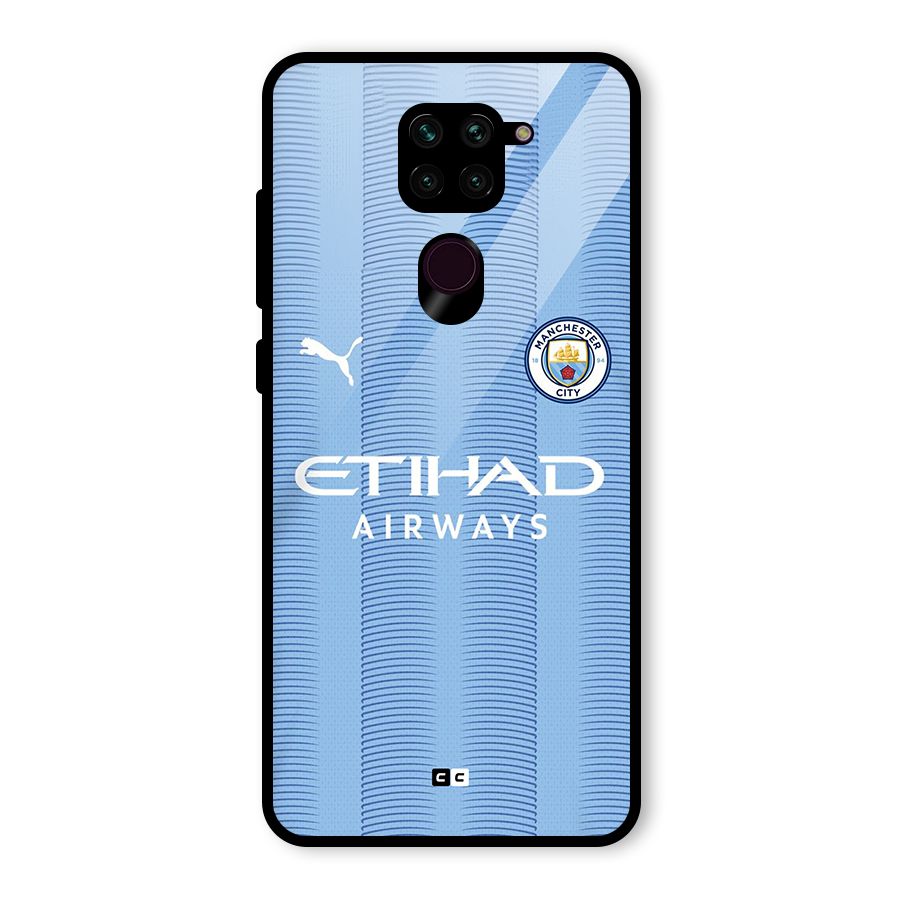Manchester Etihad Jersey Glass Back Case for Redmi Note 9