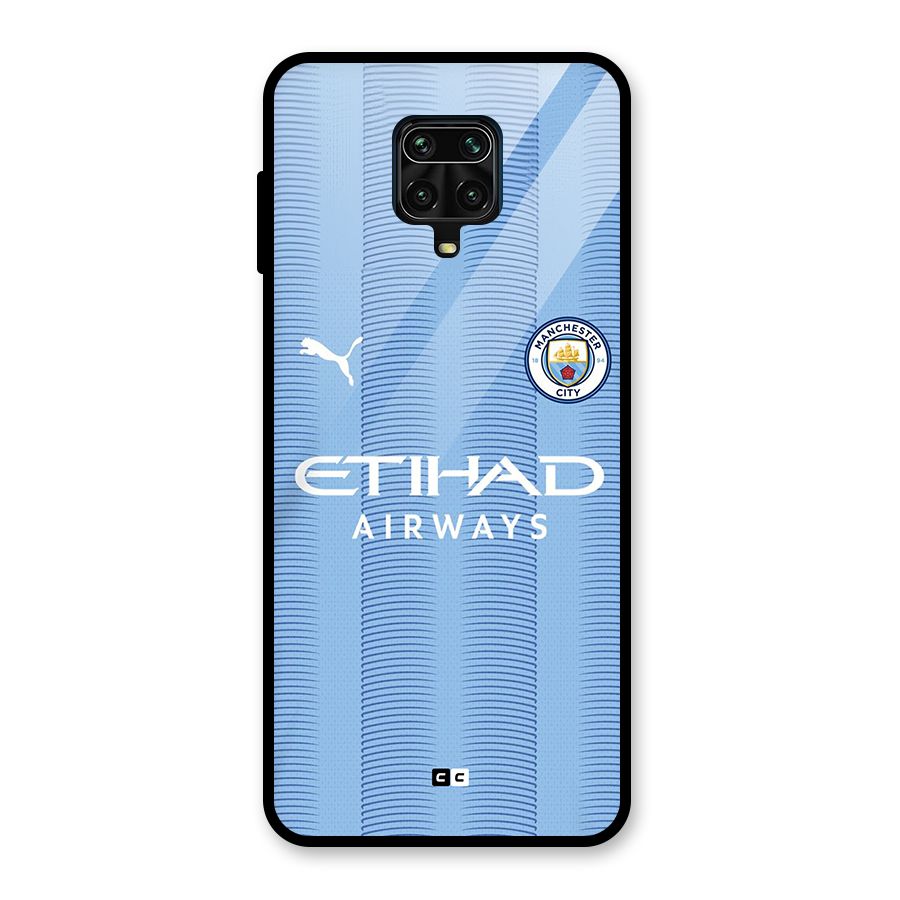 Manchester Etihad Jersey Glass Back Case for Redmi Note 9 Pro