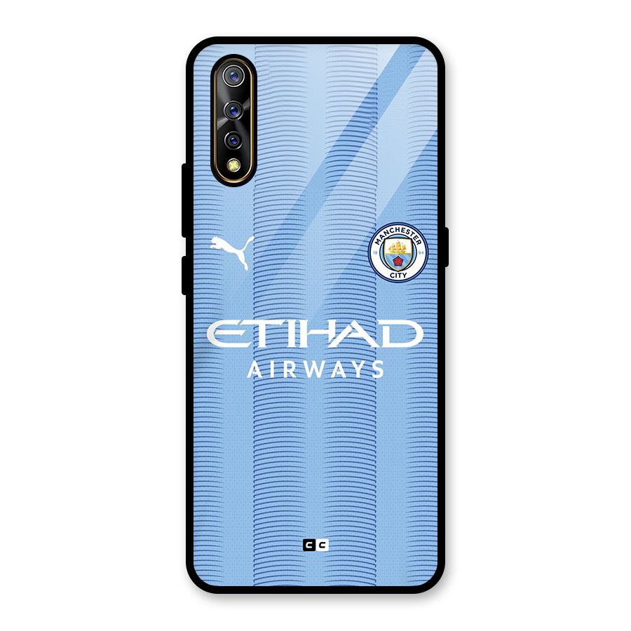 Manchester Etihad Jersey Glass Back Case for Vivo S1