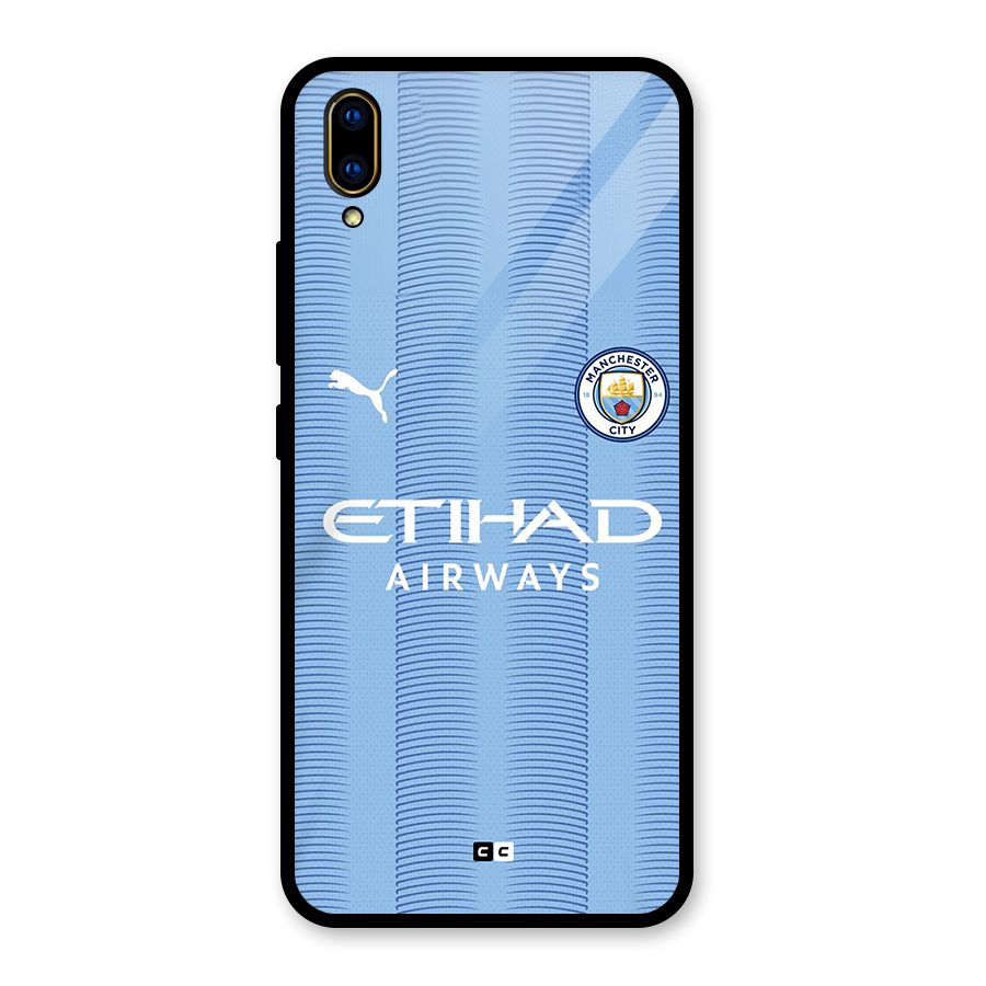 Manchester Etihad Jersey Glass Back Case for Vivo V11 Pro