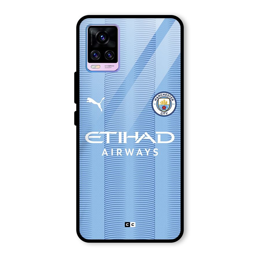 Manchester Etihad Jersey Glass Back Case for Vivo V20 Pro