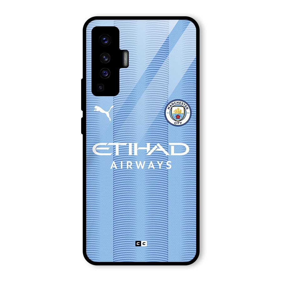 Manchester Etihad Jersey Glass Back Case for Vivo X50