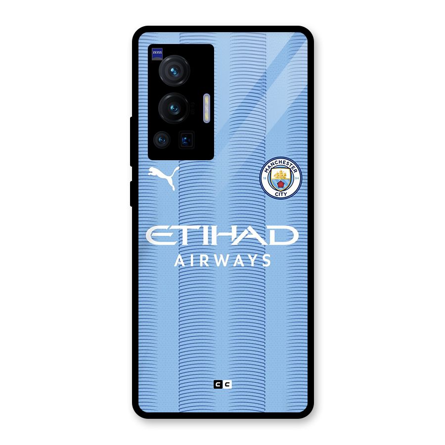 Manchester Etihad Jersey Glass Back Case for Vivo X70 Pro