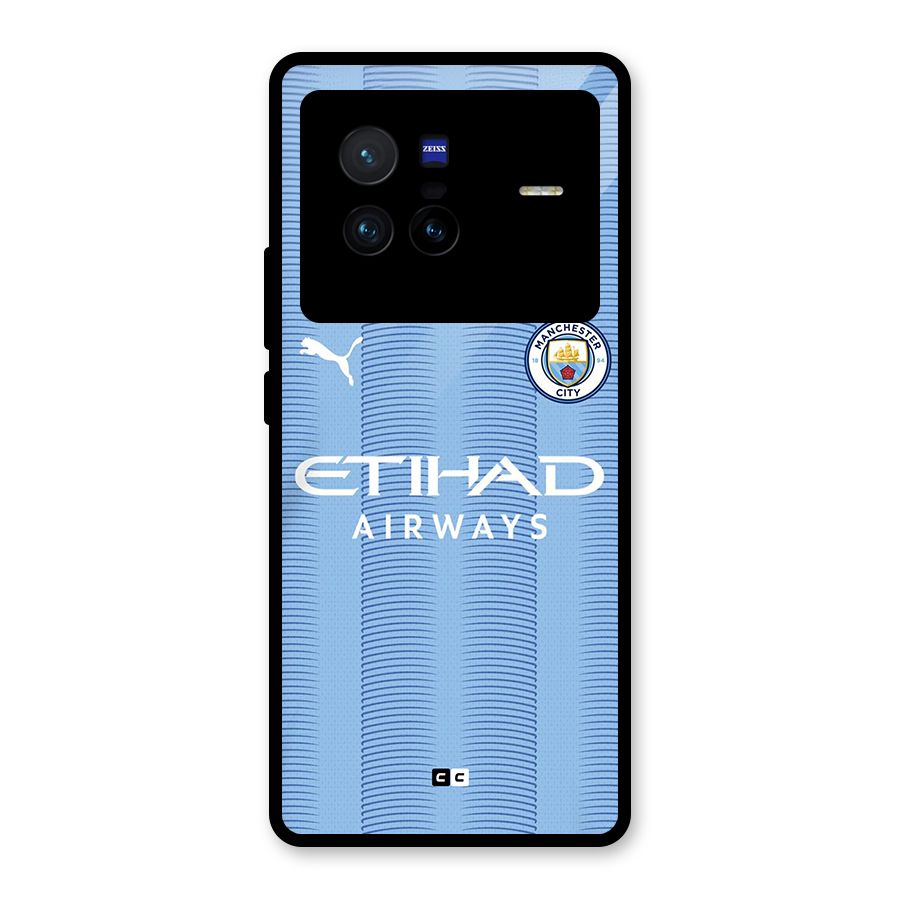 Manchester Etihad Jersey Glass Back Case for Vivo X80