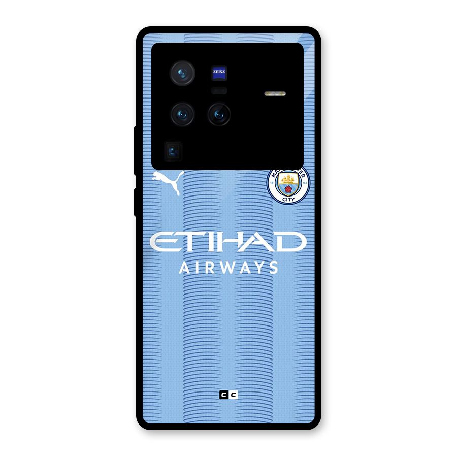 Manchester Etihad Jersey Glass Back Case for Vivo X80 Pro